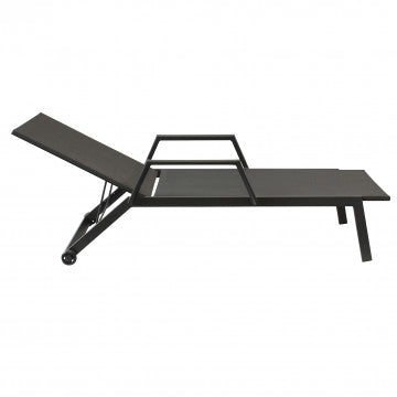 Lettino impilabile struttura alluminio verniciato textilene 195x72x53 cm