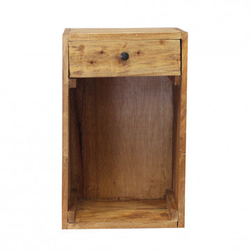 Mobiletto in legno riciclato marrone 35x30x55 cm con struttura