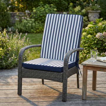 Cuscino sfoderabile in poliestere idrorepellente 95x44 cm spessore 4