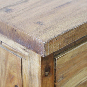 Mobiletto in legno riciclato 43x33x70 cm colore marrone