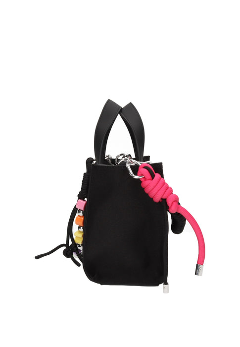 Borsa A Mano Mini Bar Everyday SUN68 In Tessuto Resistente Con Chiusura Magnetica E Tracolla Charm Colorata 23x17x11 Cm