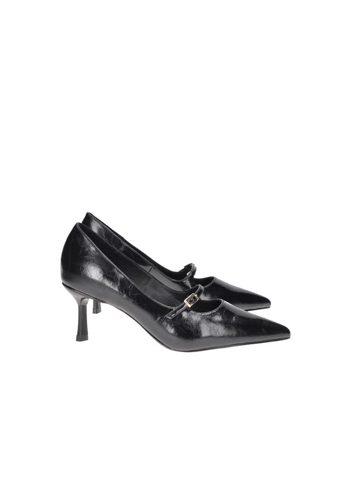 Divina 212 Decollete EXE in Naplak con Piccola Fibbia Frontale Imbottito in Pelle e Fondo Gomma Tacco Alto 7 Cm