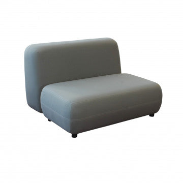 Divano in alluminio con cuscini 119x65x76 cm grigio scuro