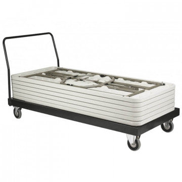 Tavolo catering struttura metallo verniciato piano ABS bianco 180x75x74 cm