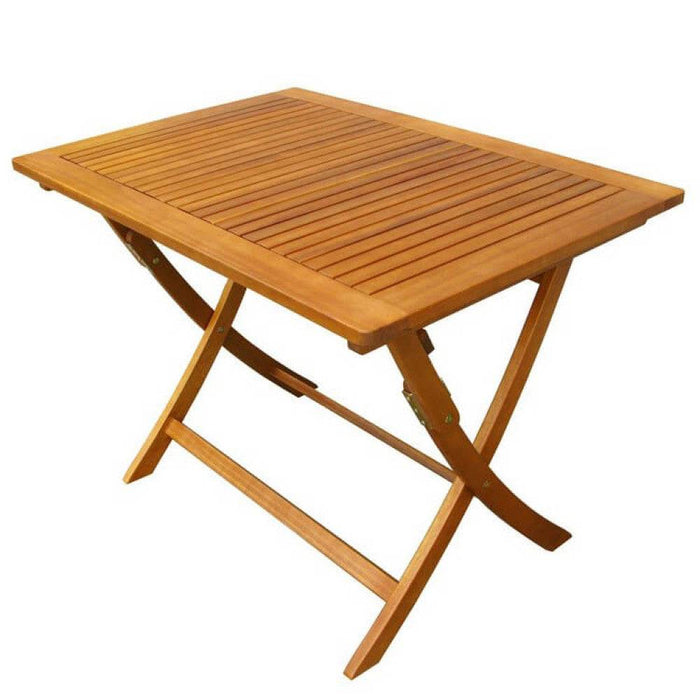 Tavolo Pieghevole Acacia Massiccio Marrone 100x70 cm