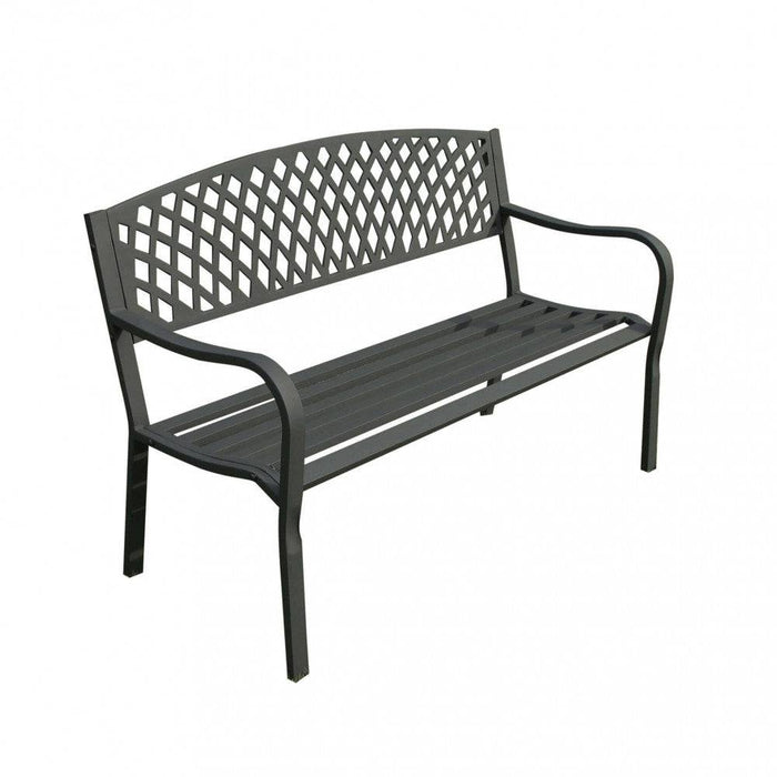 Panchina Montreal 2 Posti Acciaio Antracite 128x56x85h cm