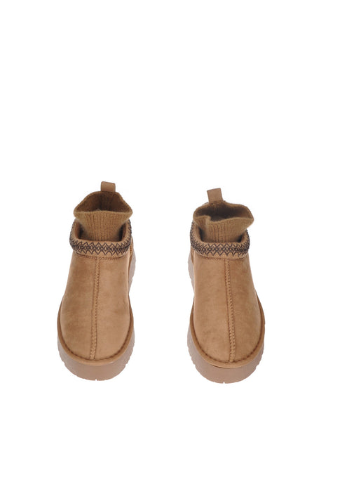 GOLD GOLD Slip On Copy In Ecopelle Con Sottopiede In Ecopelliccia E Fondello In Tessuto Con Para Alta 5 Cm