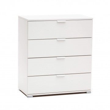 Mobiletto bianco 4 cassetti 75x38x85 cm truciolare bilaminato