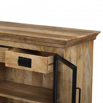 Mobile in legno di mango con 2 ante, dimensioni 180x45x90 cm