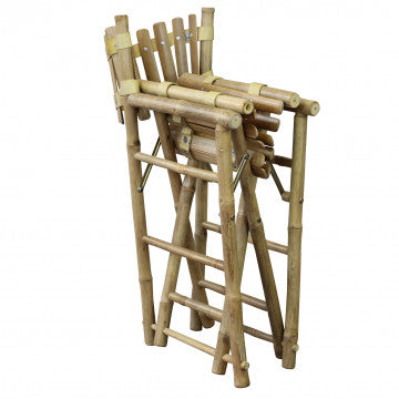 Regista in bamboo marrone 60x44x88 cm struttura in legno