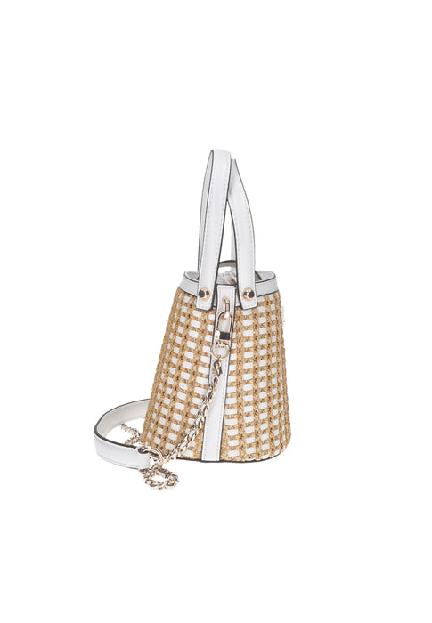 Secchiello GUESS in Ecopelle Italiana con Chiusura Magnetica e Tracolla Removibile Dimensioni 17x19x9 cm