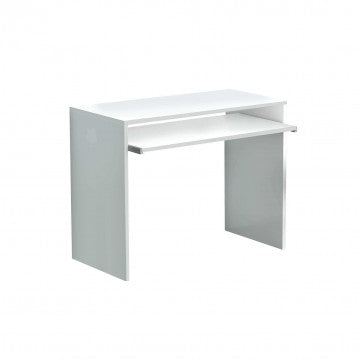 Porta PC in truciolare bilaminato bianco 90x45x74 cm
