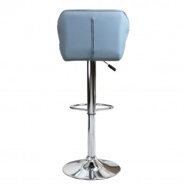 Sgabello regolabile in metallo e ecopelle, altezza 85-106 cm