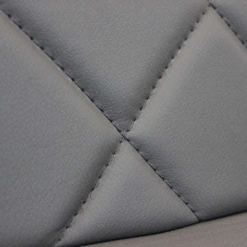 Sedia in acciaio e ecopelle grigio scuro 41x50x91 cm peso 4,6 kg