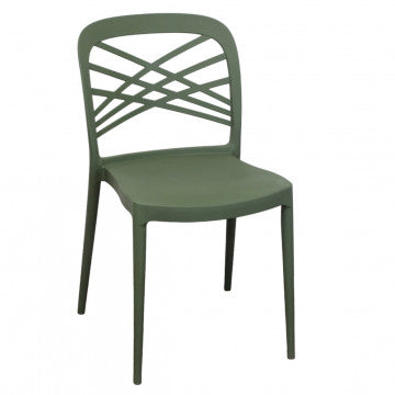 Sedia Harmonie Polipropilene Verde Impilabile 80,5h