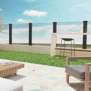 Frangivento Vetro Elevabile Pergola 90x110/180h cm