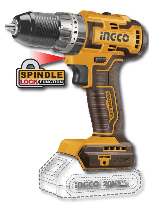 Trapano Avvitatore a Percussione 20V con 2 Batterie da 2.0Ah e Caricabatterie – Valigetta Inclusa