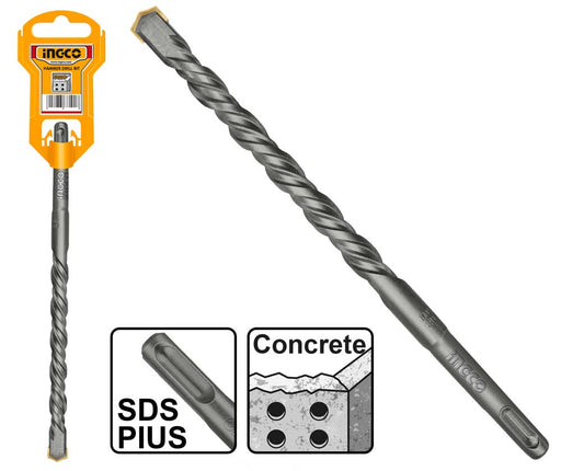 Punta SDS Plus 8x160mm Ingco in metallo con attacco rapido per trapano tassellatore, ideale per forature in muratura e calcestruzzo, SKU: I/DBH1210802C