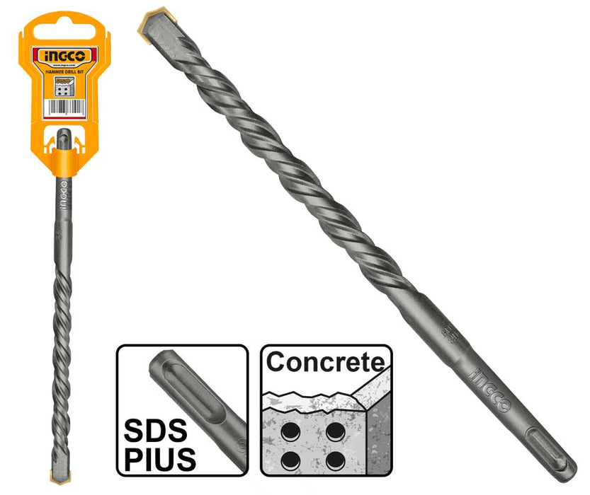 Punta SDS Plus 8x160mm Ingco in metallo con attacco rapido per trapano tassellatore, ideale per forature in muratura e calcestruzzo, SKU: I/DBH1210802C