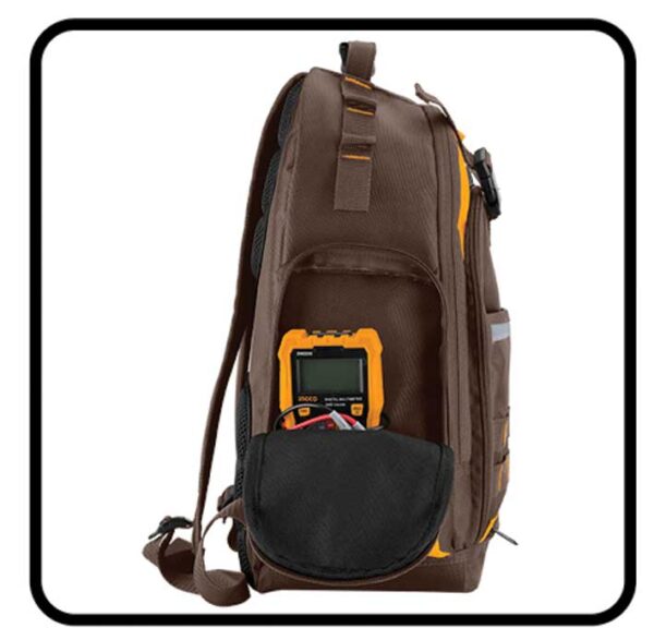 Sac à dos à outils INGCO–Robuste, capacité de charge de 8 kg, 1680D