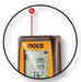 Dettaglio del Metro Laser Ingco 0,05-70MT con fascio laser rosso per misurazioni accurate fino a 70 metri.