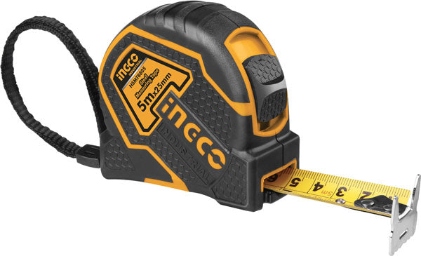 Flessometro 8m x 25mm – Nastro in acciaio, gomma antiscivolo, gancio extra large