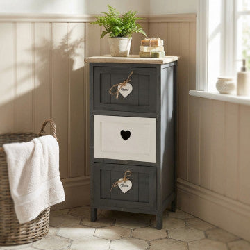Mobiletto in legno con 3 cassetti - 30 x 27,5 x 63 cm