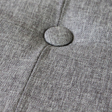 Pouf contenitore quadrato in tessuto grigio, 38x38x40 cm