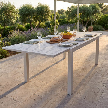 Tavolo alluminio allungabile 200/300x100 cm, altezza 74 cm
