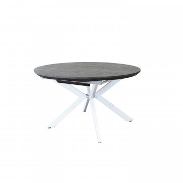 Tavolo rotondo allungabile piano MDF melaminico struttura metallo bianca