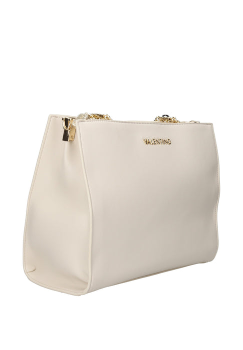 Valentino Bags Borsa A Spalla Hira In Ecopelle Con Chiusura Doppia Cerniera Calamita Tracolla 32x25x14 Cm