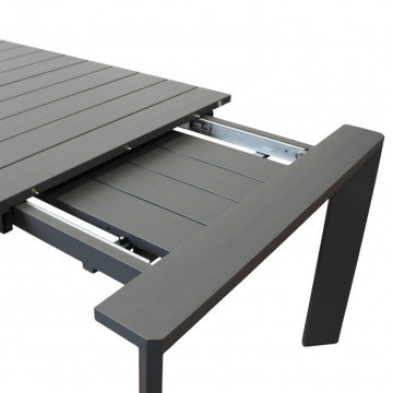 Tavolo alluminio estensibile 150/200x100 cm altezza 75 cm