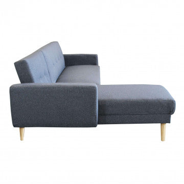 Divano Letto Moderno con Struttura in Metallo e Legno Divani Hobby Shop Solution   