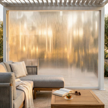 Laterale manuale in PVC per pergola bioclimatica 270 x 238 cm