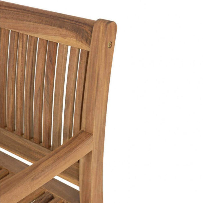 Panca 2 Posti Legno Acacia Massiccio 120x62x88h cm Marrone