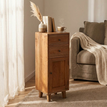 Mobiletto in legno di mogano marrone 35x30x95 cm