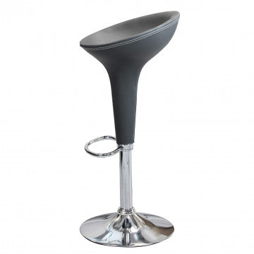 Sgabello regolabile in metallo e plastica grigio 39,5x44,5x58-78 cm