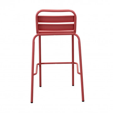 Sgabello alto in acciaio con trattamento antiruggine, 50x51x95 cm
