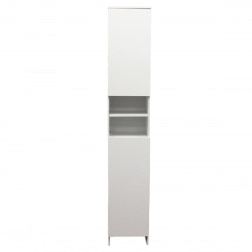 Mobile colonna in legno e acciaio bianco, 28,5x28x173 cm, 18,2 kg