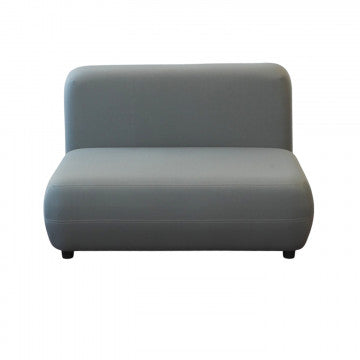 Divano in alluminio con cuscini 119x65x76 cm grigio scuro