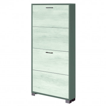 Scarpiera 4 ante MDF 70x18x154 cm, struttura in legno composito