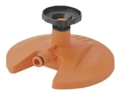 Irroratore statico cono MQ.95(5618) per irrigazione giardino, base arancione con getto nebulizzato per superfici fino a 70 m².