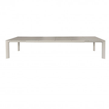 Tavolo alluminio verniciato grigio sabbia 260-400x110 cm altezza 75