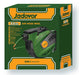 Imballo originale con scatola verde e arancione di Jadever, contenente avvolgitubo automatico aria compressa 14+1 metri, SKU: J/JDAZ3515
