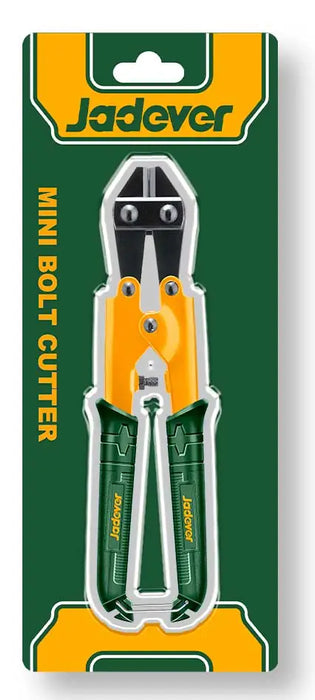 Confezione blister del Tagliabulloni Mini 200 mm Jadever, compatto e preciso, perfetto per fai-da-te e manutenzioni leggere.