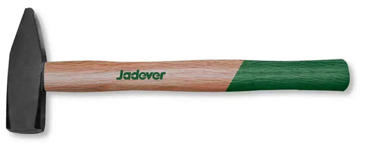 Martello in legno con manico in legno naturale e impugnatura verde, ideale per lavori di carpenteria e fai-da-te, SKU: J/JDMB1301