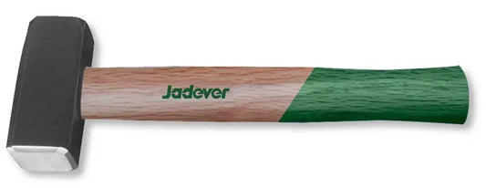 Martello in legno pesante con manico ergonomico verde e naturale, testa in acciaio nero, utensile professionale per lavori pesanti - SKU: J/JDMB2320