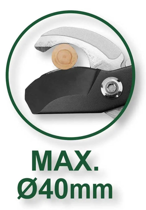 Dettaglio lama SK5 del Troncarami Telescopico Regolabile 620-850MM Jadver, capacità di taglio fino a 40 mm per rami spessi.