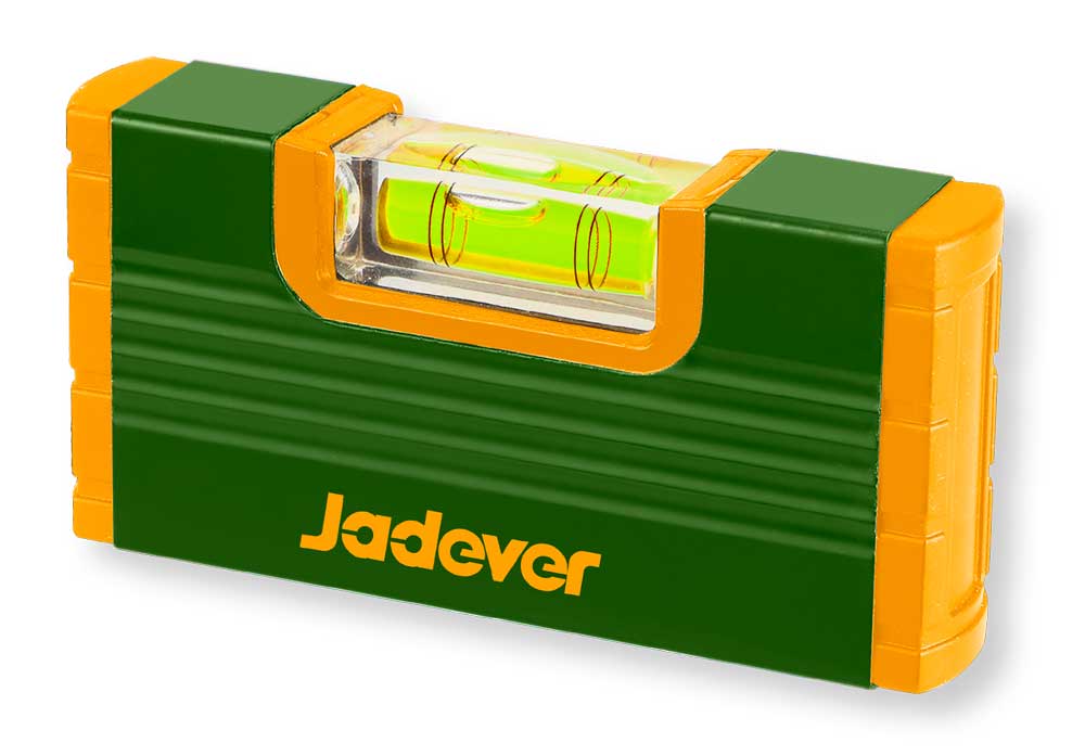 Livella magnetica acrilico antiurto 10cm verde e arancione con vetrino e livello a bolla, utensileria Jadaver per lavori di precisione