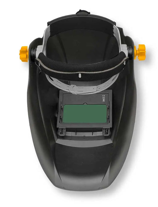 Interno maschera saldatura autoscurante Jadaver DIN 11 con fascia regolabile e filtro oscurante, perfetta per protezione durante la saldatura.